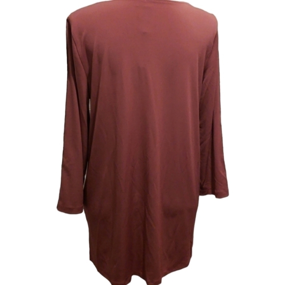 New Directions Tunic Pink Leather Lace up NWT M - Picture 3 of 8